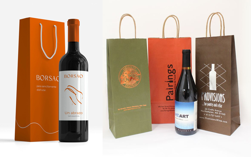 in túi giấy đựng rượu