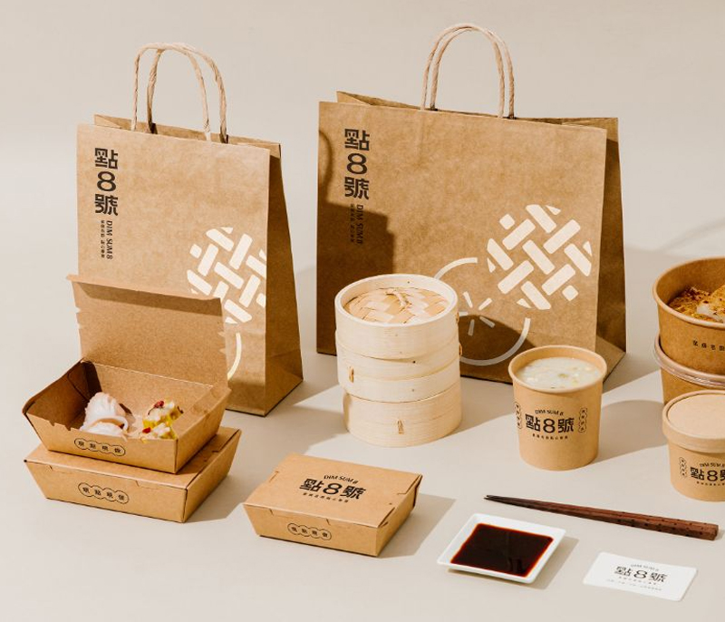 in túi giấy kraft đựng thức ăn